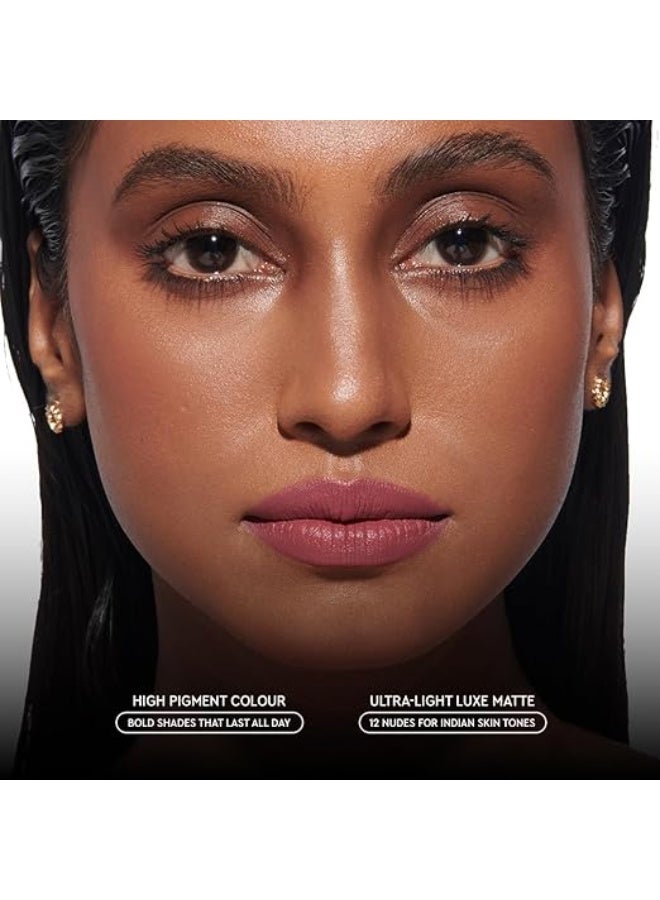 كيرو أحمر شفاه كيرو سليكستيك لوكس مات - لاتيه اللوز، 2.4 غرام | تركيبة مخملية غير لامعة غنية بالأصباغ | مرطب ويدوم طويلاً | غني بالببتيدات وكرات حمض الهيالورونيك | 12 لوناً من النيود والوردي والبني والأحمر - Image 4